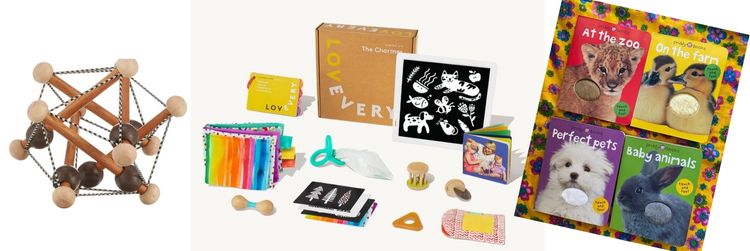Montessori Christmas Gifts - skwish, Lovevery Charmer Kit, Animal Board Books. 
