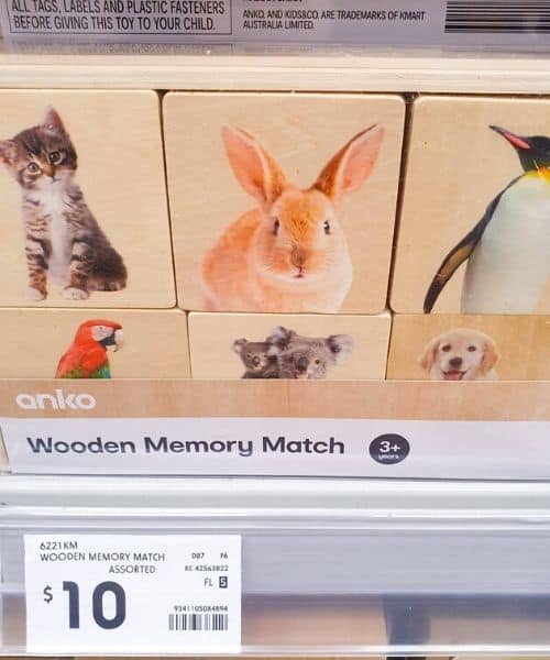 montessori animals puzzle from Kmart AU